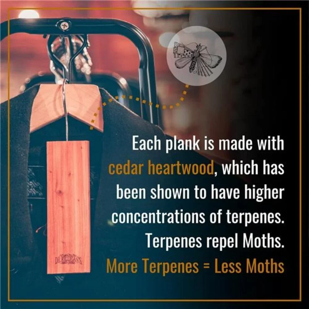 Cedarwood Planks 10 Pack Natural Moth Repellent Closet Drawer Clothes Protection